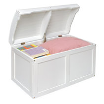 GZMR Wooden Toy Box White Rectangular Toy Box in the Toy Boxes department  at