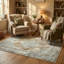 Tapis oriental en chenille de coton beige crème Pender-2064337617