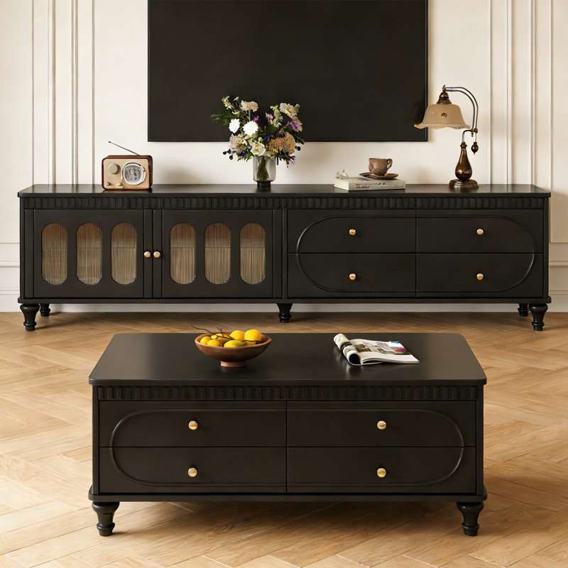 Ensemble de tables basses 2 pièces Wilsonville, Noir