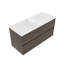 Ensemble de meuble-lavabo mural simple 48 po avec comptoir en quartz blanc et lavabo en céramique