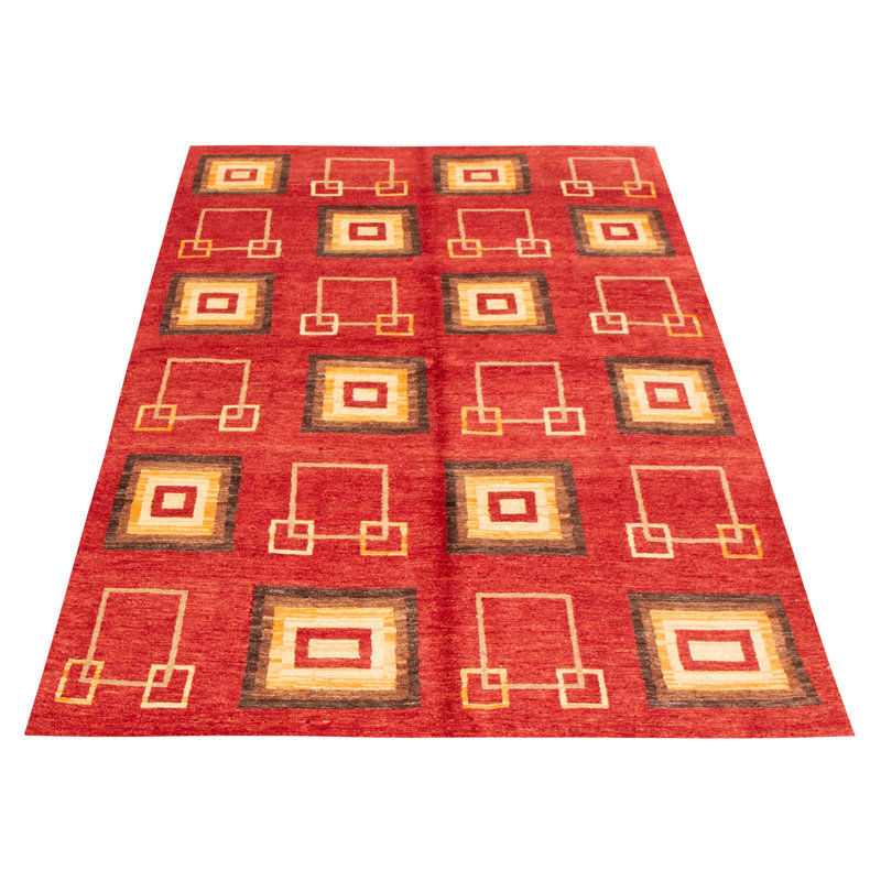 One-of-a-Kind 5'6" X 9'1" New Age Wool Area Rug in Dark Red