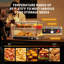 Chauffe-aliments, chauffe-pizza commercial à 2 niveaux avec éclairage DEL, thermostat réglable, tablettes amovibles, présentoir de pâtisserie pour comptoir