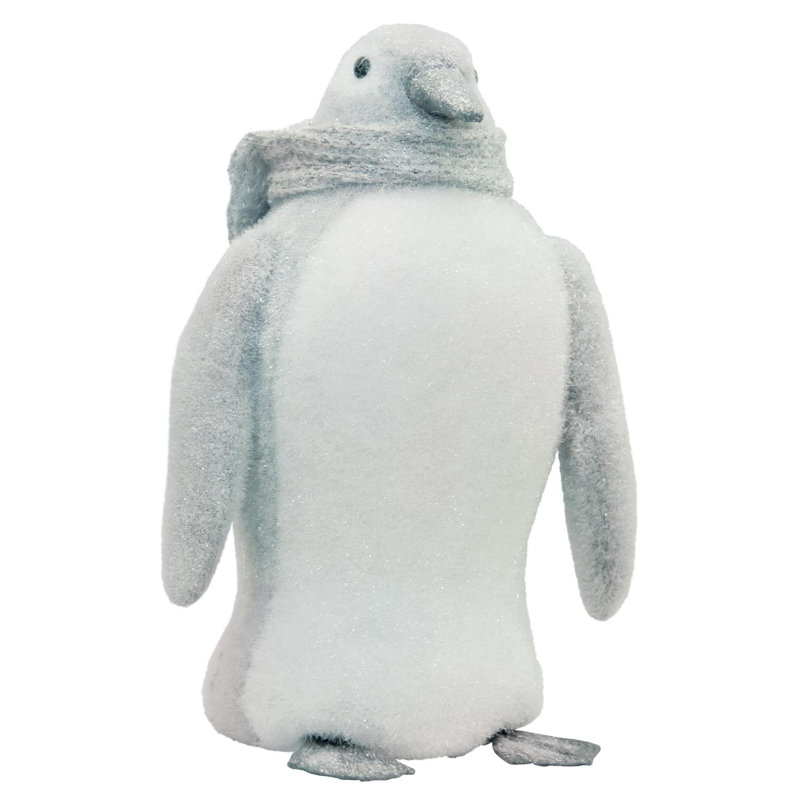 Figurine de table 15 "pingouin gris et blanc avec écharpe