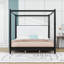 Canopy Bed with Upholstered Headboard-204673554-204673553