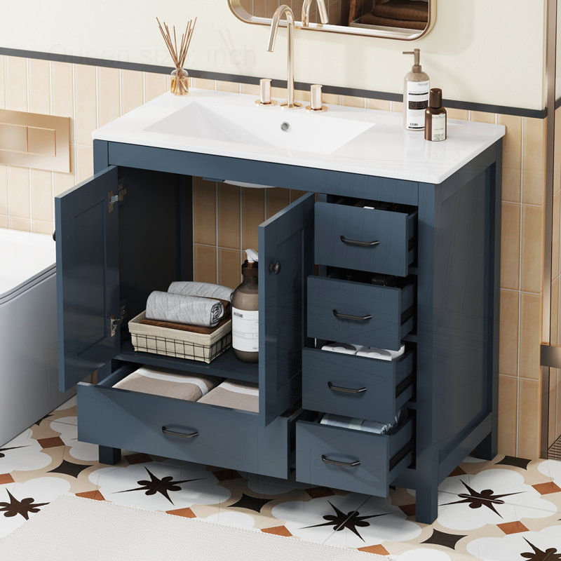 Meuble-lavabo 36 po avec lavabo en céramique