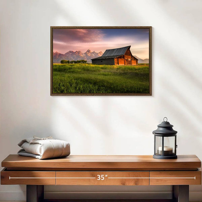Thomas Moulton Barn, 19 po x 13 po, Cadre flottant en noyer