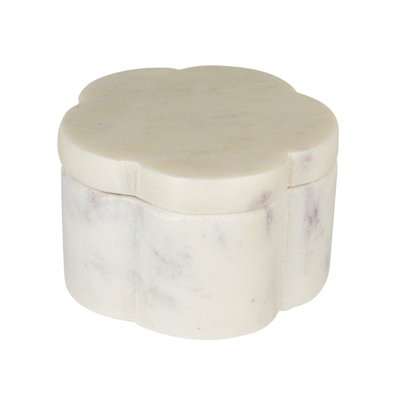 Elegant Marble Pinch Pot With Lid