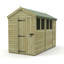 Total Sheds 5ft x 10ft Apex Garden Shed - Single Door - With Windows - Pressure Treated Timber - UK Manufactured