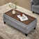 102.4" Wide Sofa with Storage Ottoman and Long Bench with Coffee Table