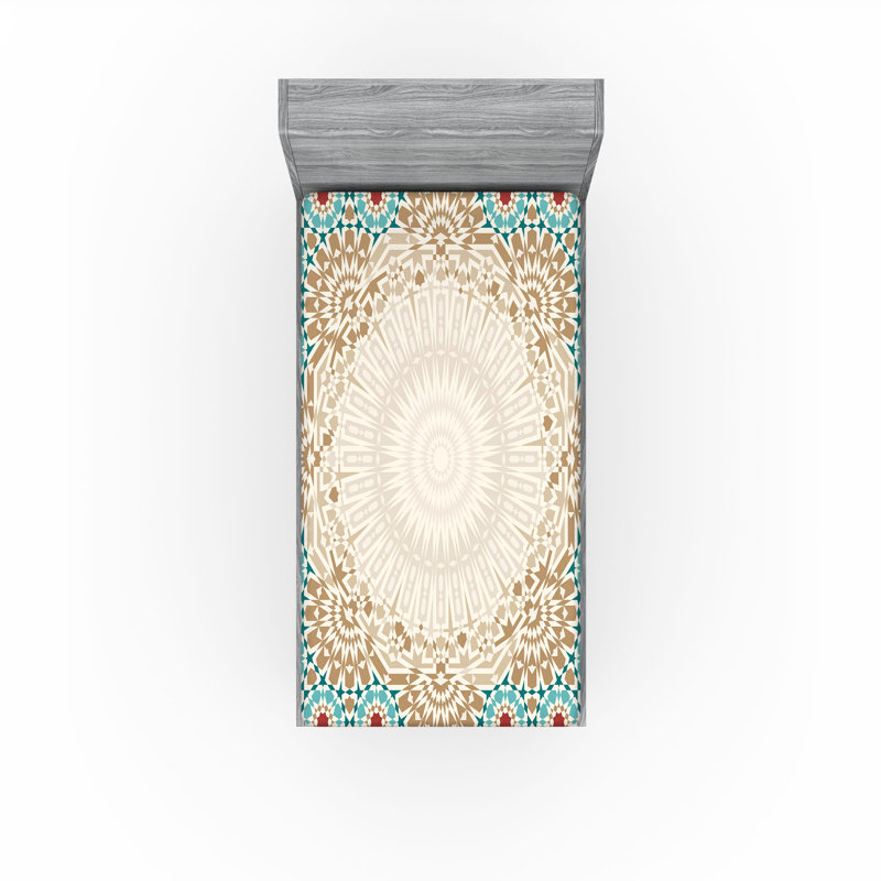 Multicolore Ambesonne, Drap-housse de taille simple