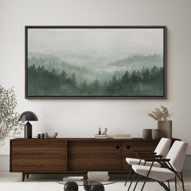 Paysage de forêt Woodland, H 30 po x l 60 po, Noir, noir, noir, noir