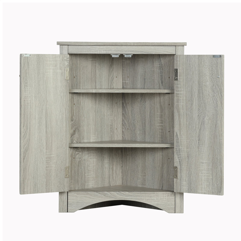 Wingman Freestanding Bathroom Cabinet, Oak