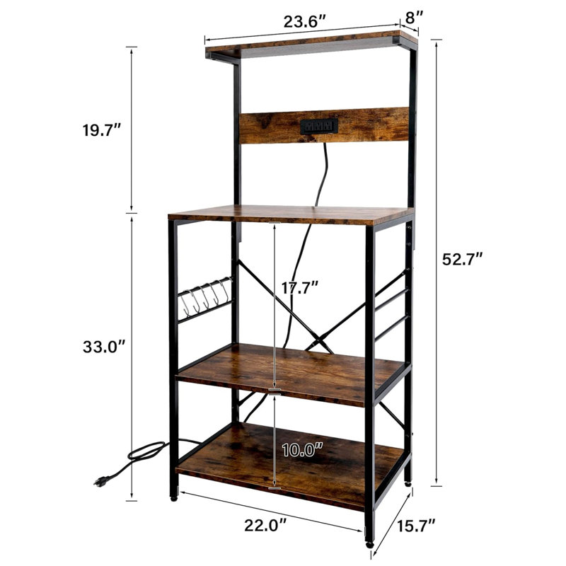 4-tier kitchen storage rack