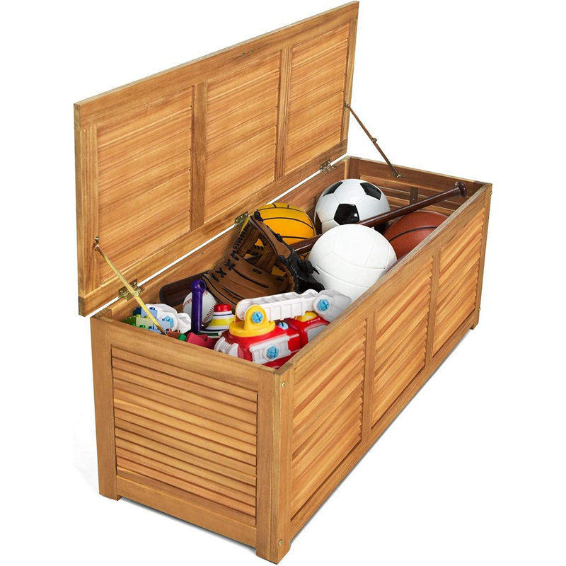 Boîte de rangement en bois 46 gallons