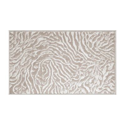 Silky Soft Plush Beige Area Rug