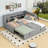 Twin Upholstered Daybed with Trundle, Shelves and USB-1805532529