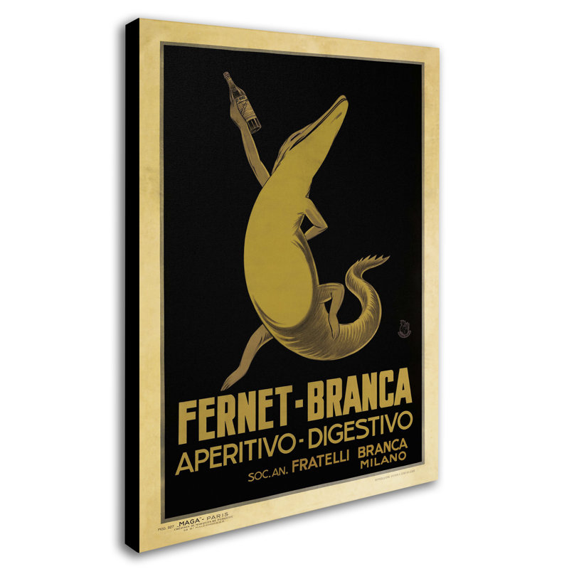«Fernet Branca», art mural sur toile tendue, H 19 po x l 14 po