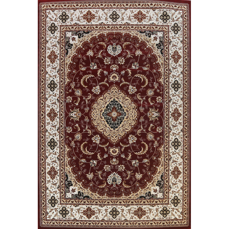 Tapis traditionnel à motif floral Tabriz, Rectangle 9 pi 0 po x 12 pi 0 po