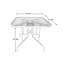 Table bistro extérieure pour 35 personnes avec plateau en verre trempé et trou de parasol de 1,5 po