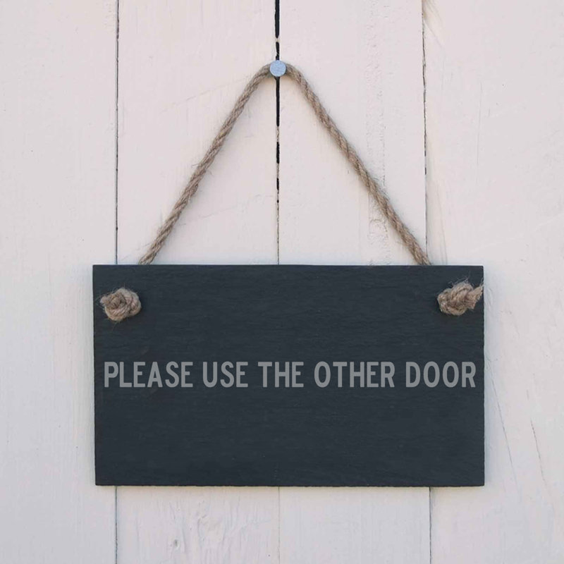 Please Use the Other Door Sign