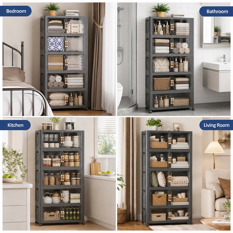 Bacs de rangement 30 po 825 QT, Noir - 165 pte, 5