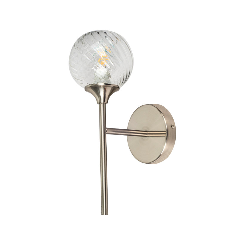 Adilyne Armed Sconce, Satin Chrome