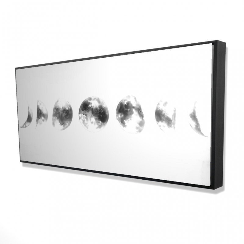 Eclipse in several phases - 24"x48" Framed canvas