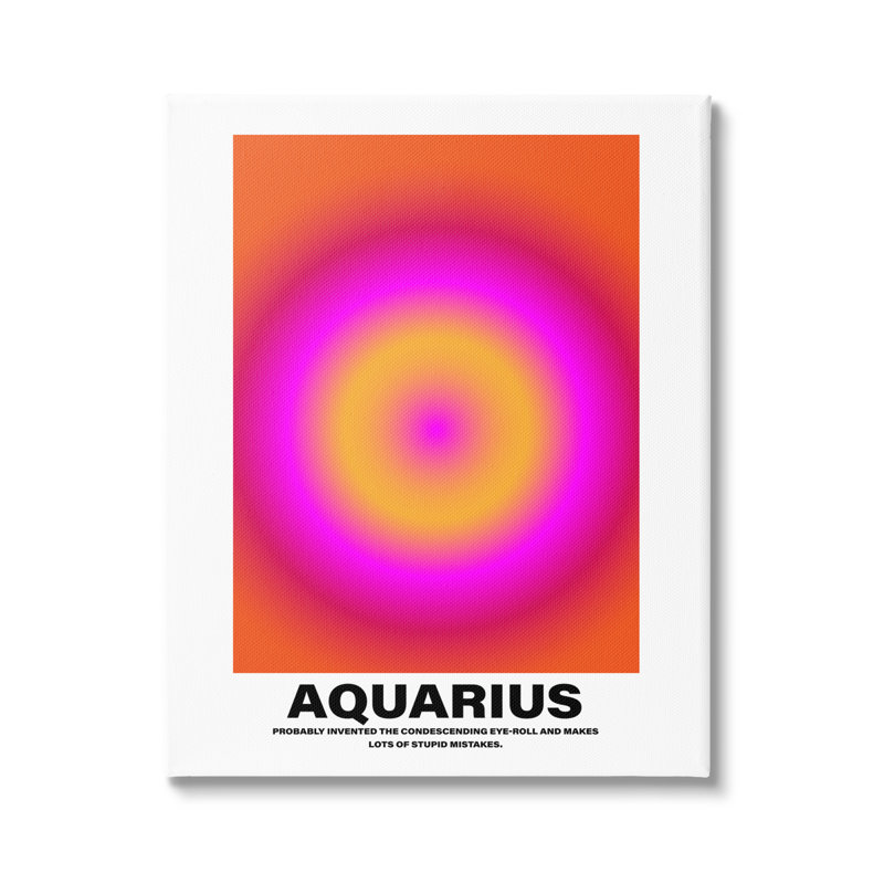 Drôle d'astrologie sur toile, "House of Lulu", H 48 po x l 36 po x P 1,5 po