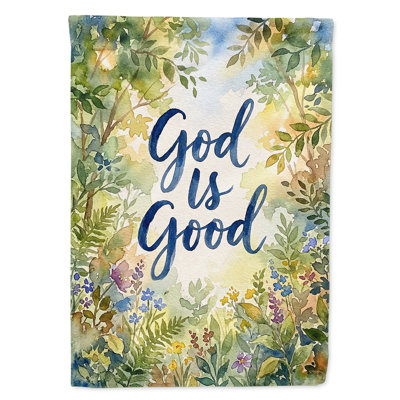 God Is Good Christian Art Floral Faith Inspired Design Garden Flag