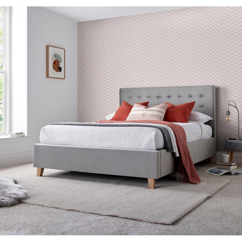 Owasso Upholstered Ottoman Bed, Grey, Kingsize (5')