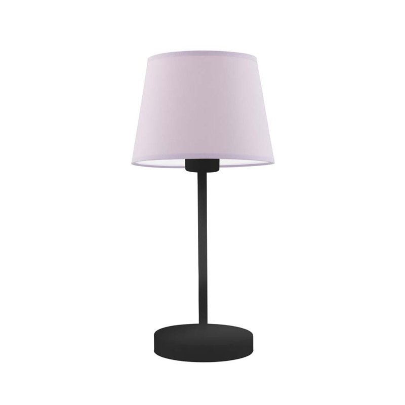 Arsens Metal Table Lamp, Light Violet, Black