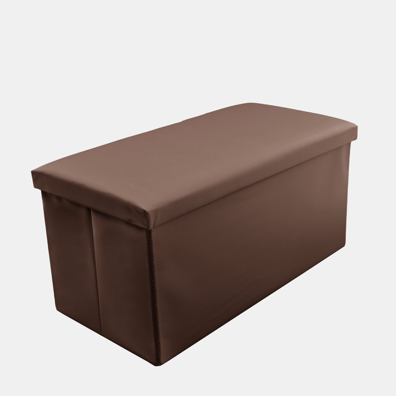 38 FOLDABLE LARGE STORAGE BOX, Brown, 38cm H x 80cm W x 7cm D