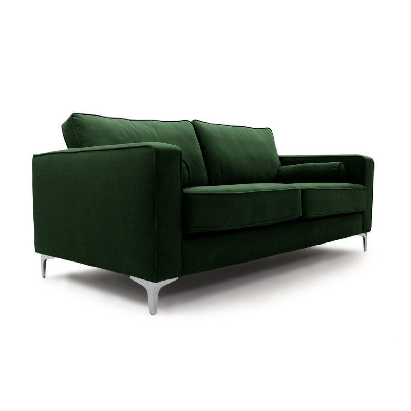 Georgio 3 Seater Velvet Sofa, Emerald Green