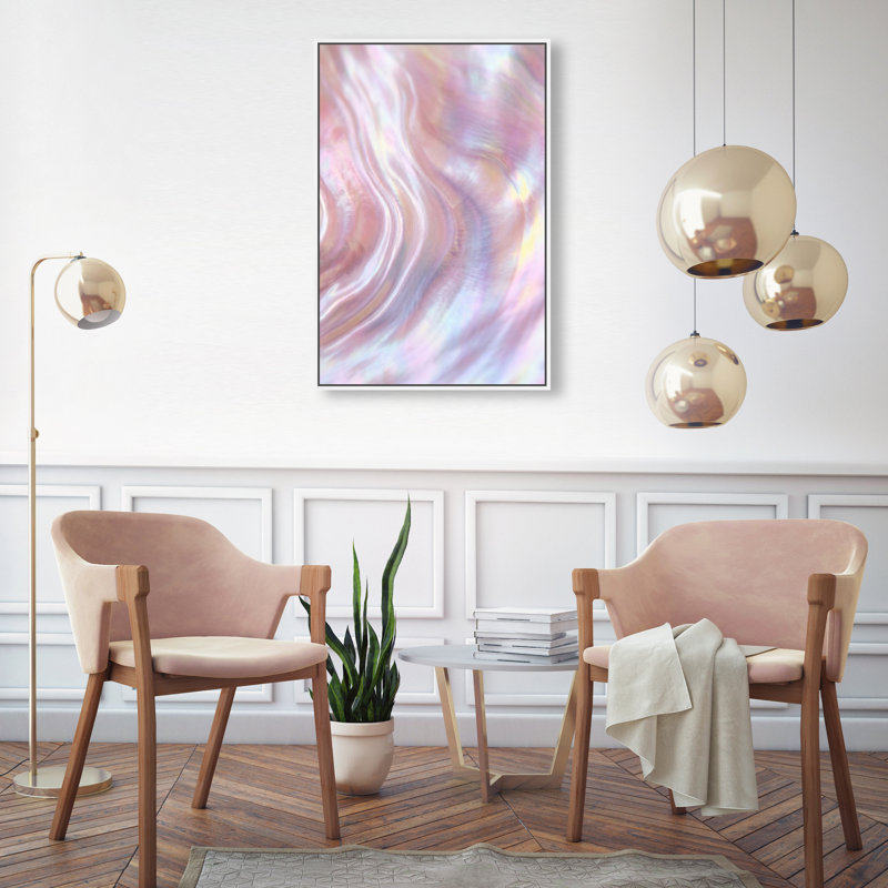 Iridescent Wave Print by Oliver Gal, 31"H x 21"W, White Floater Frame