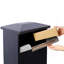 Boîte de dépôt de colis de grand colis pour porche, boîte aux lettres à fente verrouillable avec compartiment à colis, noir