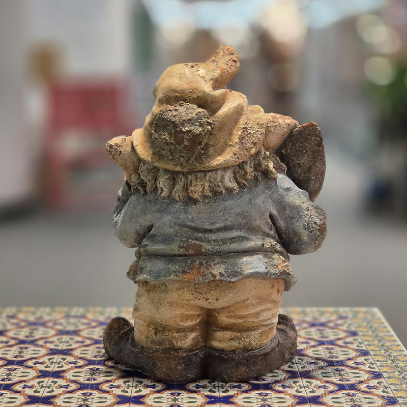 22 po Grand gnome de jardin avec pelle