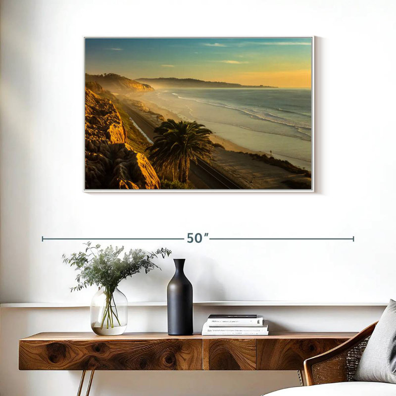 Coucher de soleil Torrey, Cadre flottant blanc, 37 po x 25 po