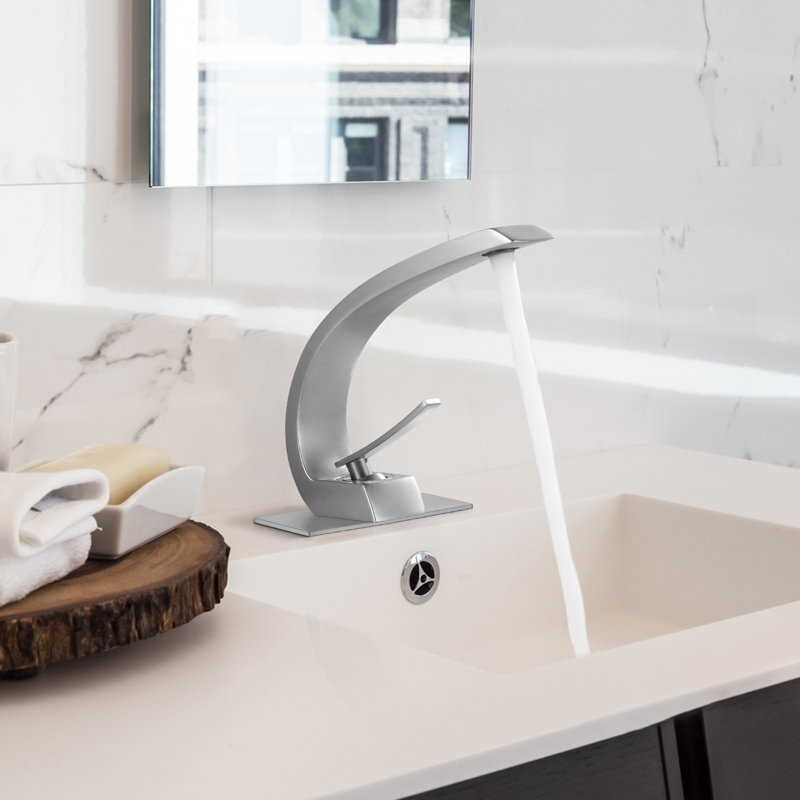 Single-Hole Single-handle Bathroom Faucet, Brushed Nickel