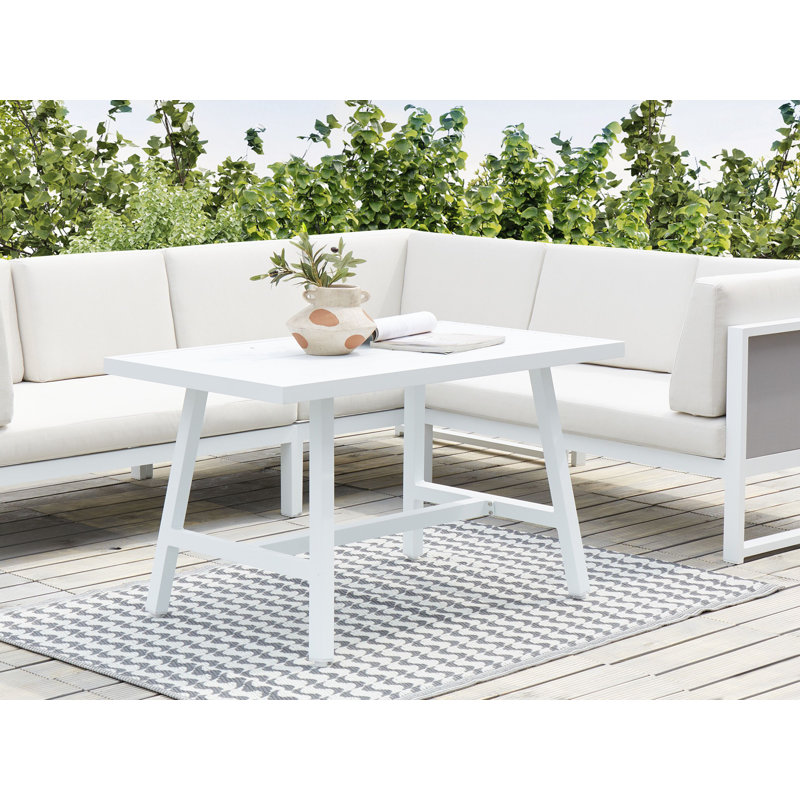 Avalyne Rectangular Metal Outdoor Dining Table , 47.2cm cm W 64cm cm D