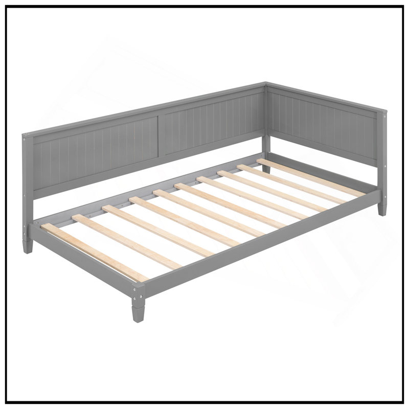 Twin Size Wood Daybed/Sofa Bed, With Mid-Century Modern Design And Versatile Use For Any Home Decor, Gray