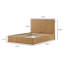 Base de lit plateforme moderne et minimaliste avec tête de lit ondulée et assemblage facile
