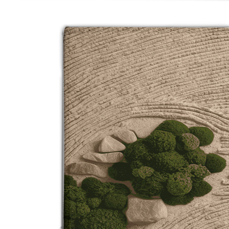 Tapis d'intérieur et d'extérieur brun Botanical, Rectangle 4pi x 6 pi
