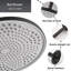 Tête de douche à pluie fixe fixe, fixée au plafond, acier inoxydable-115835605