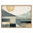 Mid Century Modern Abstract Geometric Coastal Landscape by The Creative Bunch Studio Framed Canvas Wall Art Print