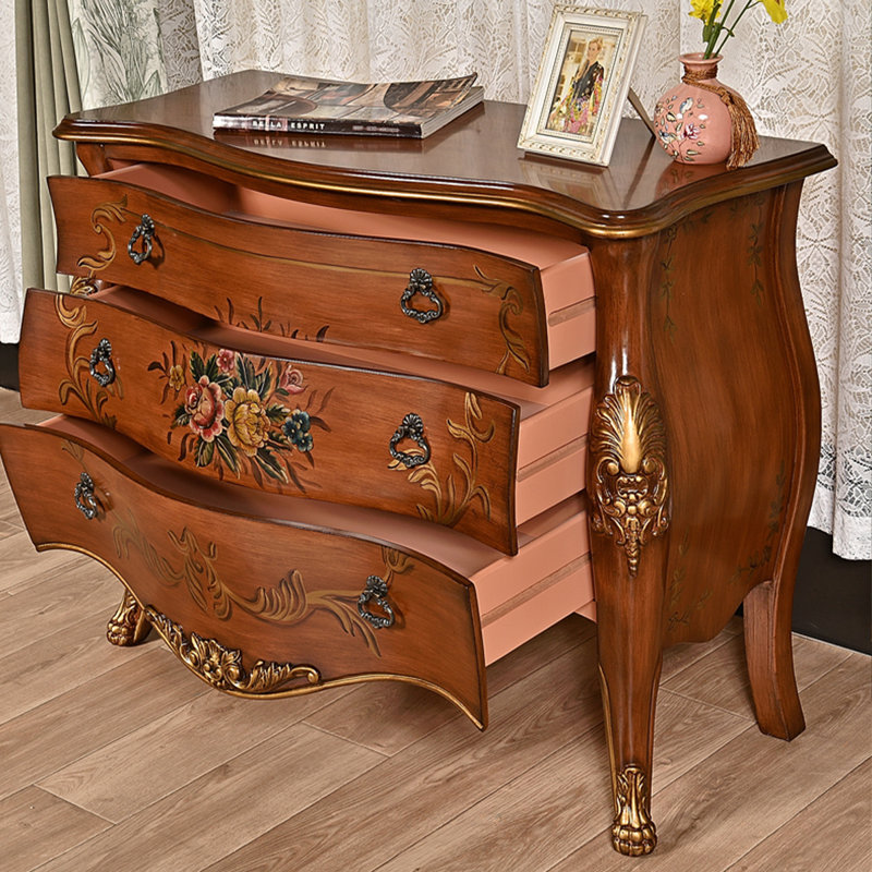 Console brun foncé en bois manufacturé