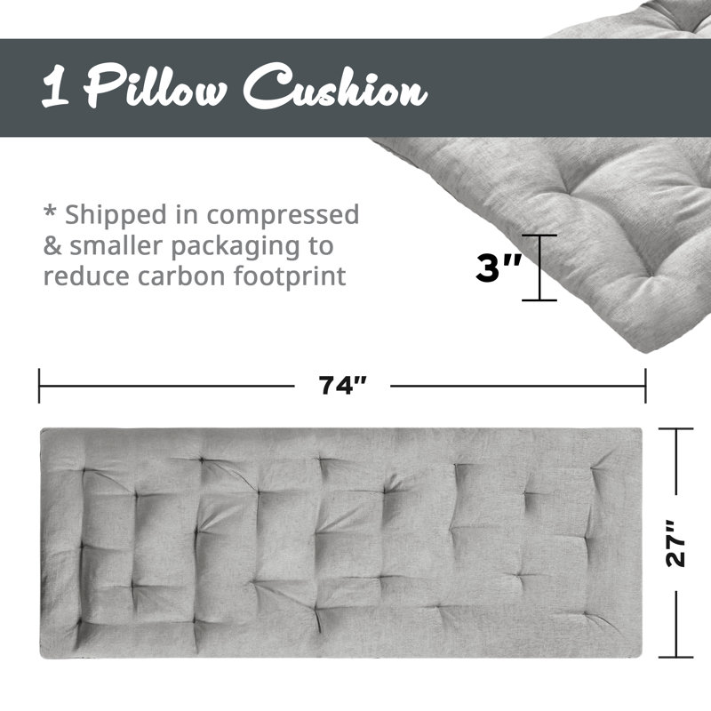 Coussin de détente pour le plancher en chenille de polyester Edelia, Gris