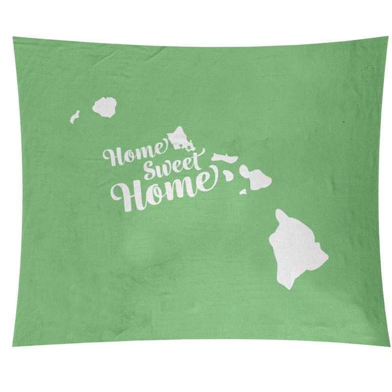 Tapisserie murale honolulu doux pour la maison, H 51 po x l 60 po, Vert