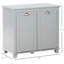 Armoire à linge inclinable, rangement de salle de bain gris avec panier à linge - espace généreux pour la lessive, la construction, l'eau, le nettoyage facile, le basculement, l 30 po x P 15,53 po H 27,5 po
