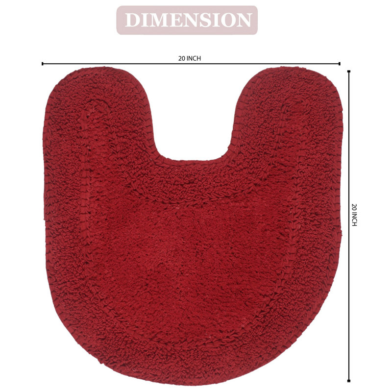 Concetta Plush Cotton Contour Mat, Red