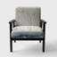 Fauteuil d'appoint rembourré «Gaison - Forme géométrique abstraite dorée»